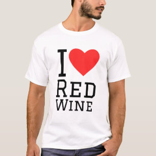 Ik hou van rode wijn t-shirt
