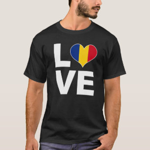 Ik hou van Roemenië hartvlag Roemenië T-shirt