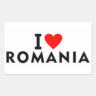 Ik hou van Roemenië land zoals hart reizen toerism Rechthoekige Sticker