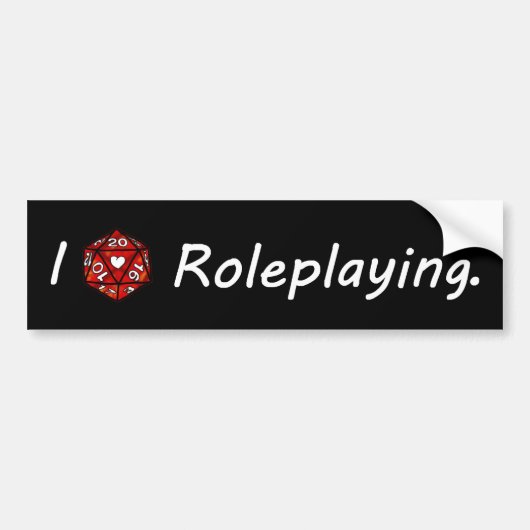 Ik hou van Roleplay! Bumpersticker (Voorkant)