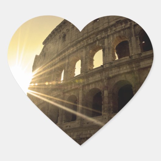 Ik hou van Rome - Colosseum Hart Sticker (Voorkant)