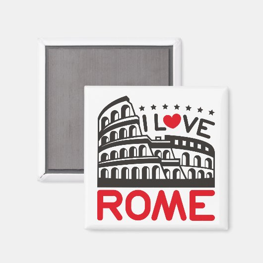 Ik hou van Rome Italië Colosseum Reizen Magneet (Voorkant / Achterkant)