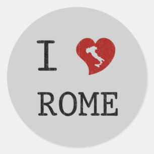 Ik hou van Rome Ronde Sticker