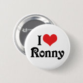 Ik hou van Ronny Ronde Button 5,7 Cm (Voorkant /achterkant)