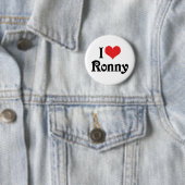 Ik hou van Ronny Ronde Button 5,7 Cm (In situ)