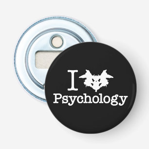 Ik hou van (Rorschach inktvlek) psychologie Button Flesopener