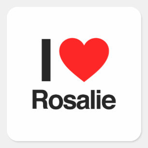 ik hou van rosalie vierkante sticker