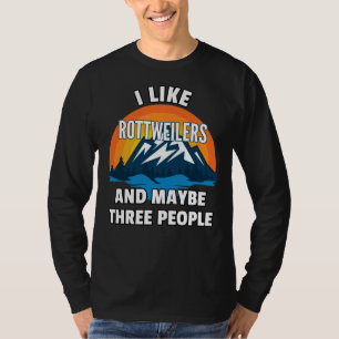 Ik hou van Rottweilers en misschien drie mensen T-shirt