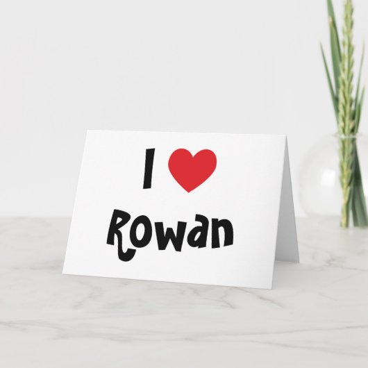 Ik hou van Rowan Feestdagen Kaart (Voorkant)