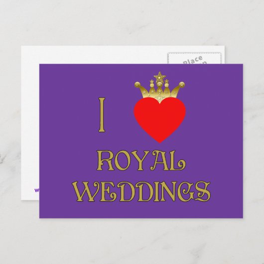 Ik hou van Royal Weddings T-shirts, Mokken, gesche Briefkaart (Voorkant / Achterkant)