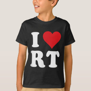 Ik hou van RT Initialen I Heart R.T. Voornaam R T-shirt