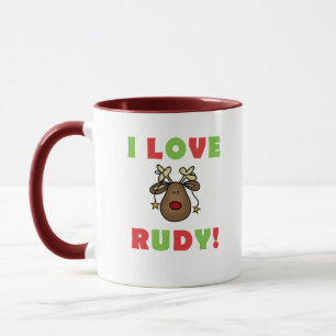 Ik hou van Rudy Reindeer Mok