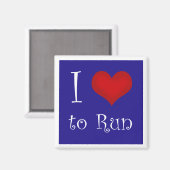 Ik hou van Run Magnet Magneet (Voorkant / Achterkant)