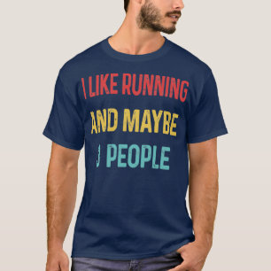 Ik hou van Running en misschien 3 mensen T-shirt