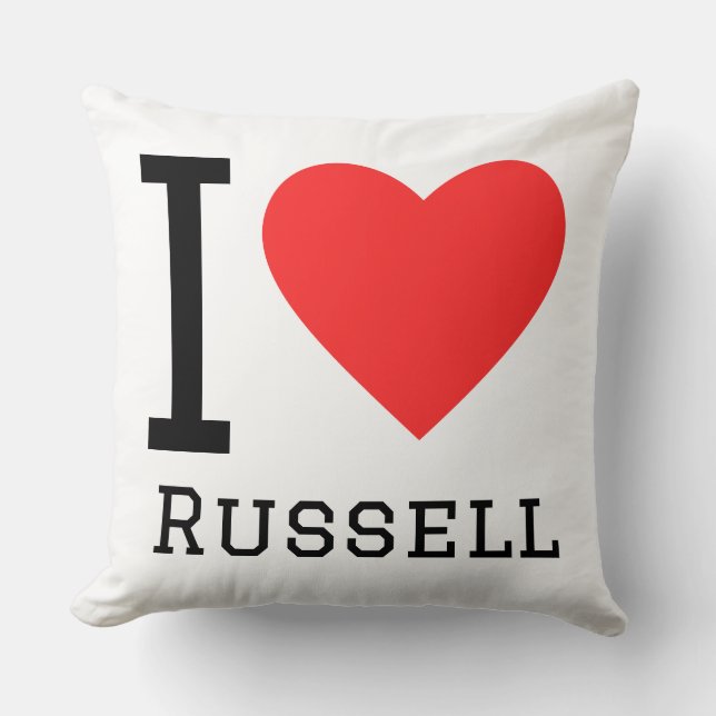Ik hou van russell kussen (Voorkant)