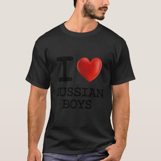 Ik hou van Russische hij T-shirt (Voorkant)