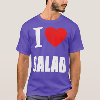 Ik hou van salade voor veganisten vegetariërs Gezo T-shirt