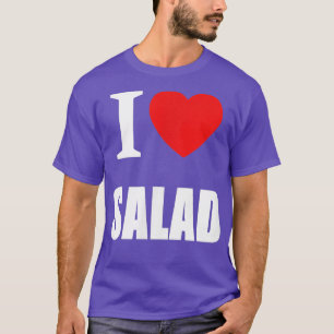 Ik hou van salade voor vegetariërs en groentariërs t-shirt