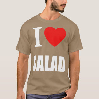 Ik hou van salade voor vegetariërs en groentariërs t-shirt