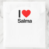 ik hou van salma ovale sticker (Tas)