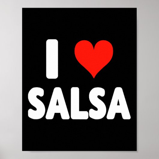 Ik hou van Salsa Heart Dance Dancing Studio Mex Poster (Voorkant)