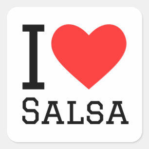 Ik hou van salsa vierkante sticker