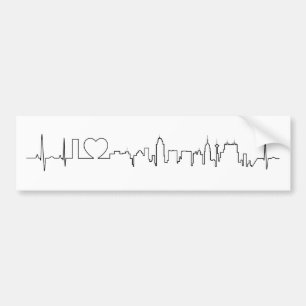 Ik hou van San Antonio in een uitzonderlijke ecg s Bumpersticker