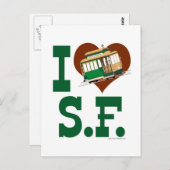 Ik hou van San Francisco Cable Cars Briefkaart (Voorkant / Achterkant)