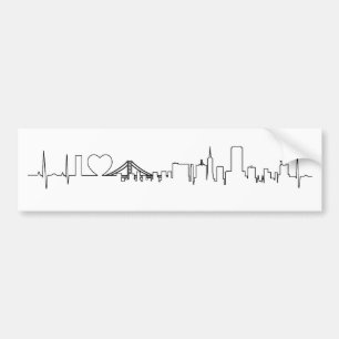 Ik hou van San Francisco in een uitzonderlijke ecg Bumpersticker