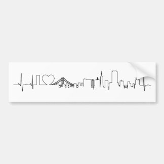 Ik hou van San Francisco in een uitzonderlijke ecg Bumpersticker