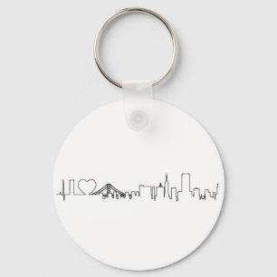 Ik hou van San Francisco in een uitzonderlijke ecg Sleutelhanger