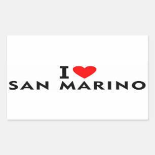 Ik hou van San Marino land zoals hart reizen toeri Rechthoekige Sticker