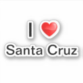 Ik hou van Santa Cruz Sticker (Voorkant)