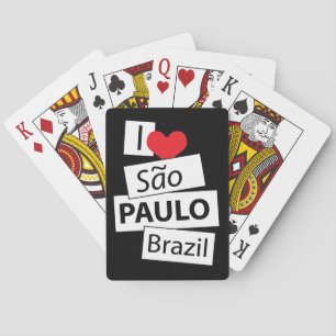 Ik hou van Sao Paulo Brazilië Pokerkaarten