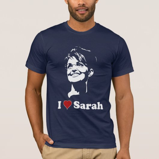Ik hou van Sarah dark shirt (Voorkant)