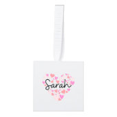 Ik hou van Sarah Kubus Ornament (Voorkant)
