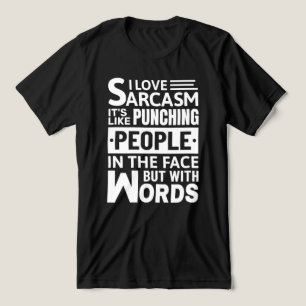 Ik hou van Sarcasm Funny Sarcastic Gezegde T-Shi Tri-Blend Shirt