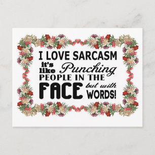 Ik hou van sarcasme briefkaart