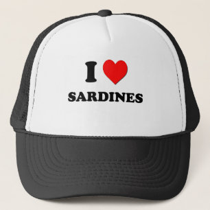 Ik hou van sardines ( eten ) trucker pet
