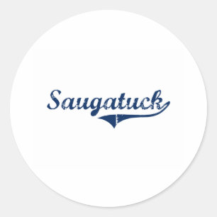 Ik hou van Saugatuck Michigan Ronde Sticker