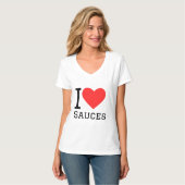 Ik hou van sauzen t-shirt (Voorkant volledig)