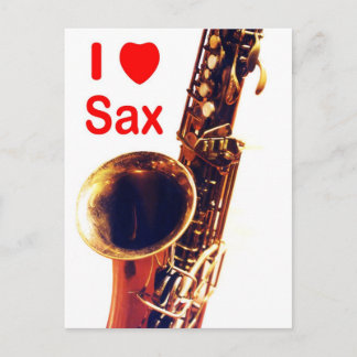 Ik hou van Sax Briefkaart