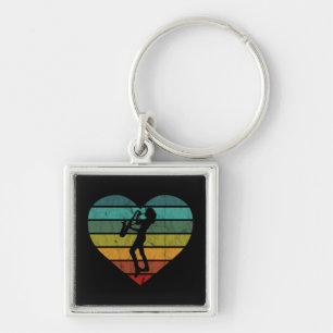 Ik hou van saxofone en saxofonist sleutelhanger