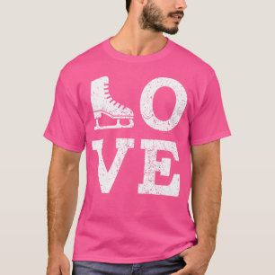 Ik hou van schaatsen met Kerstmis Grappig T-shirt