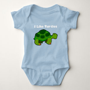 Ik hou van schildpadden - Baby Jersey Bodysuit