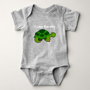 Ik hou van schildpadden - Baby Jersey Bodysuit