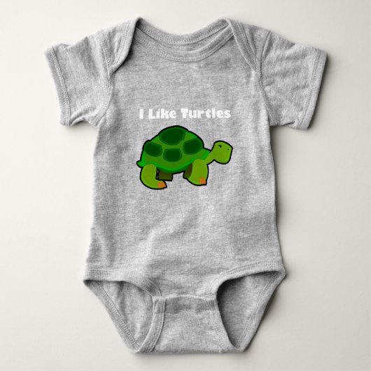 Ik hou van schildpadden - Baby Jersey Bodysuit (Voorkant)