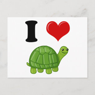 Ik hou van schildpadden briefkaart