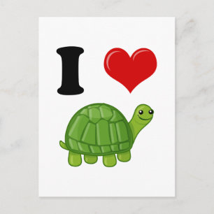 Ik hou van schildpadden briefkaart
