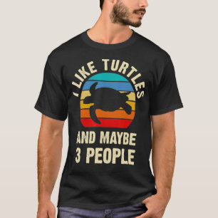 Ik hou van schildpadden en misschien drie mensen d t-shirt